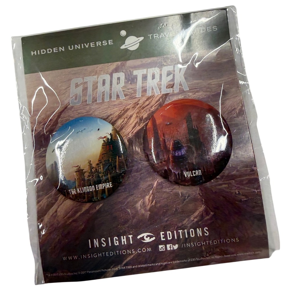 Star Trek Hidden Universe Travel Guides Button Set